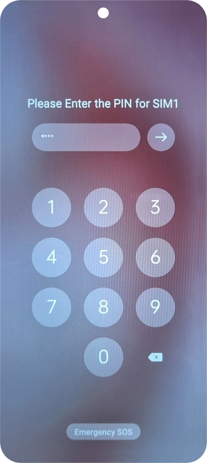 If your SIM is locked, key in your PIN and press arrow right.
