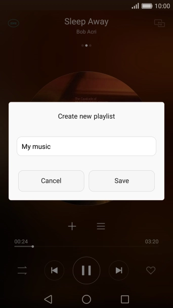 Key in a name for the playlist and press Save.
