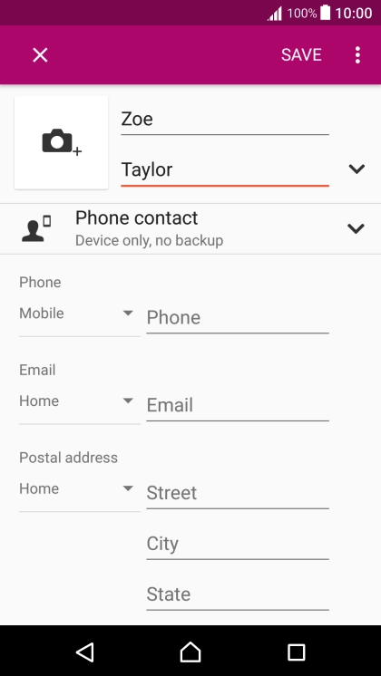 Press the address book drop down list.