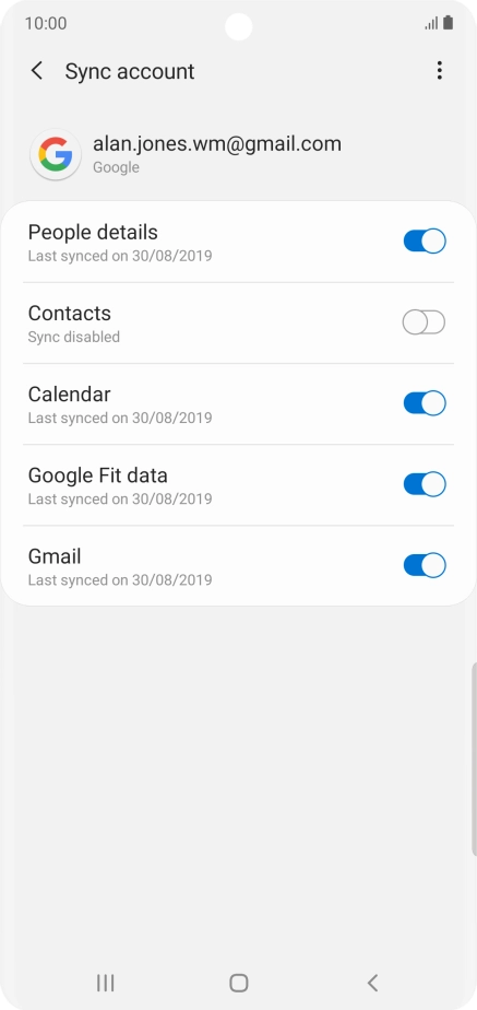Press the indicator next to 