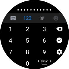 Key in the password for the Wi-Fi network and press the confirm icon.