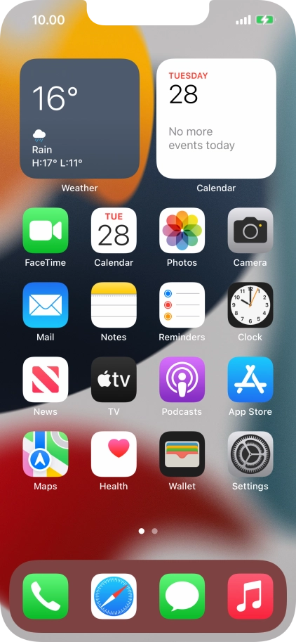 When the battery charging icon is displayed, the battery is charging.