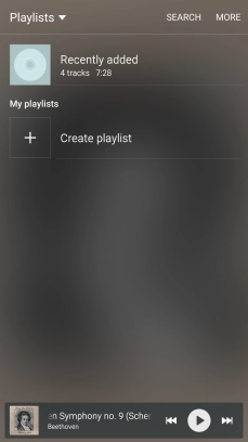 Press Create playlist.