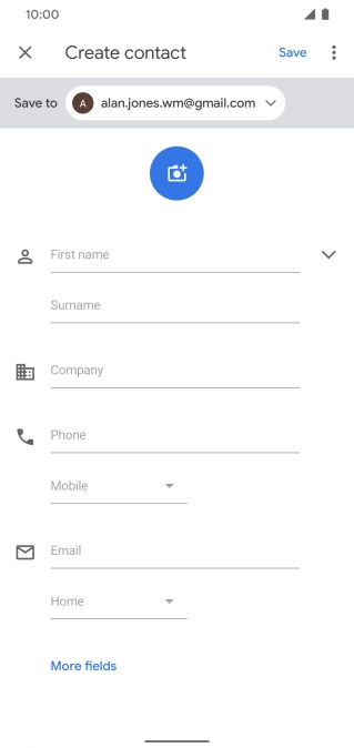 Press the address book drop down list.
