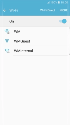 Press the required Wi-Fi network.
