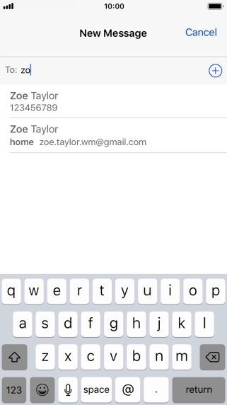 Press the required contact.