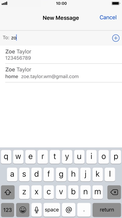 Press the required contact.