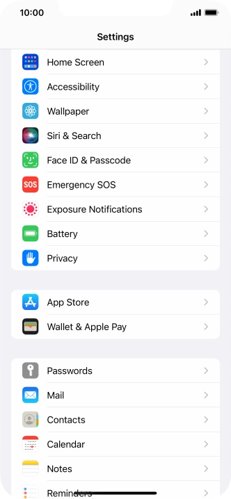 Press Face ID & Passcode.