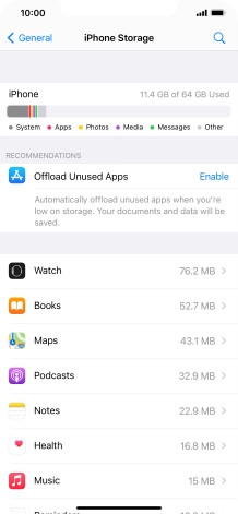 Press the required app.