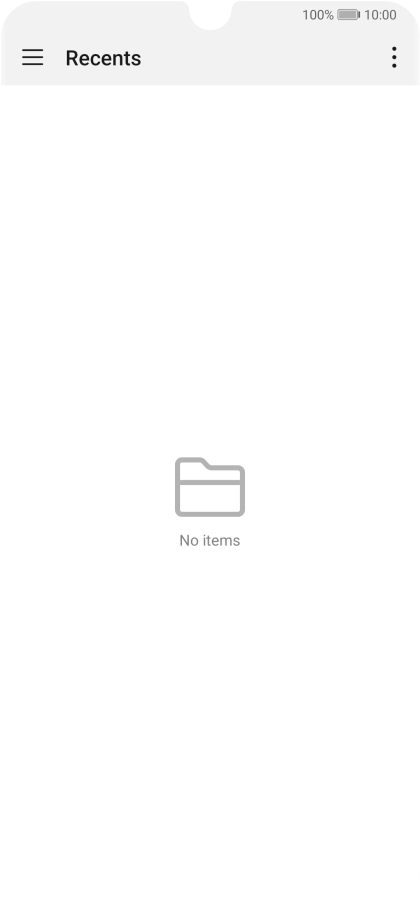 Slide your finger right starting from the left side of the screen.