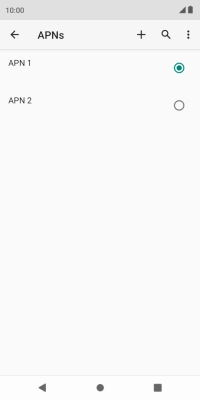 Press the field next to the data connection to activate it.