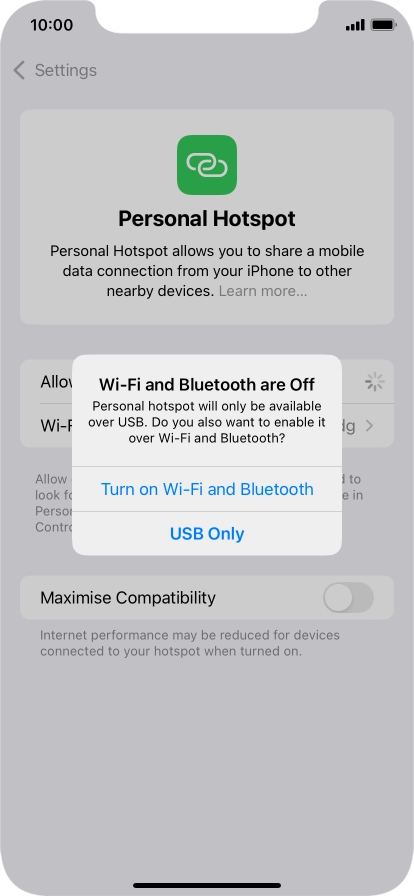 If Wi-Fi is turned off, press Turn on Wi-Fi and Bluetooth.