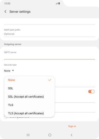 Press None to turn off the function.