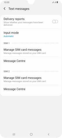 Press Message Centre.