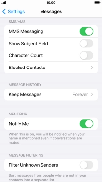 Press the Home key to return to the home screen.