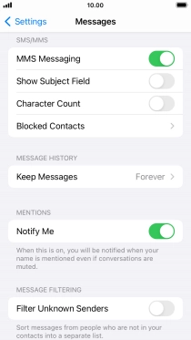 Press the Home key to return to the home screen.