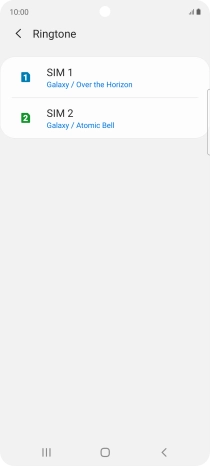 Press the name of the SIM.