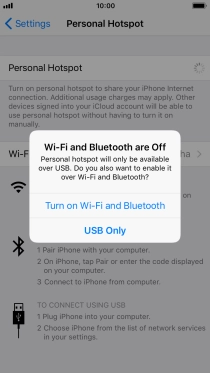 If Wi-Fi is turned off, press Turn on Wi-Fi and Bluetooth.