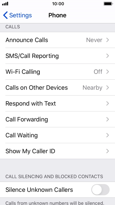 Press Announce Calls.