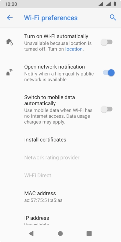 Press the indicator next to 