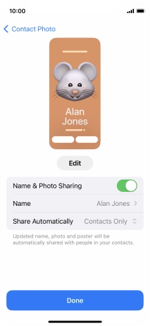 Press the indicator next to 