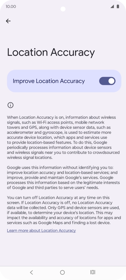 If you press the indicator next to 