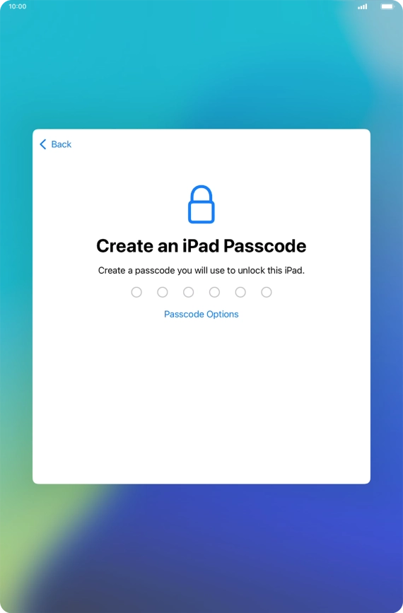 Press Passcode Options.