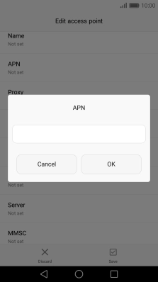 Key in live.vodafone.com and press OK.