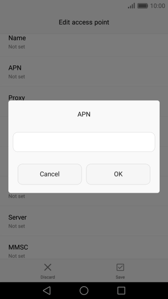 Key in live.vodafone.com and press OK.