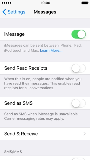 Press the indicator next to 