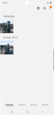Press Albums and go to the required folder.