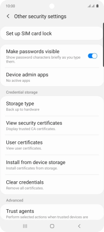 Press Set up SIM card lock.