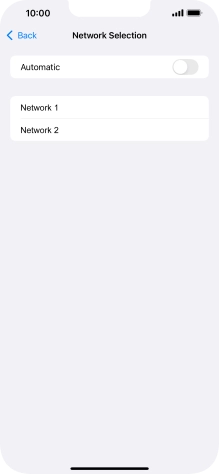 If you turn off the function, press the required network.