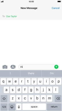 Press the send icon.