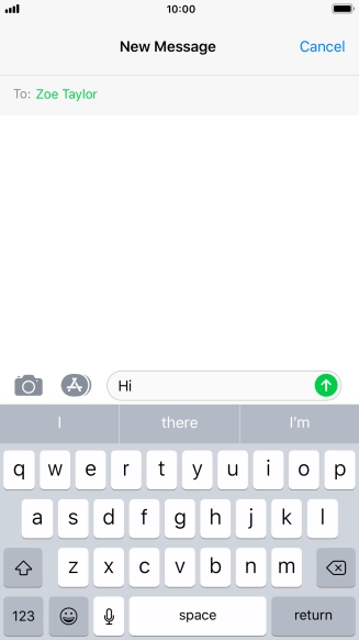 Press the send icon.