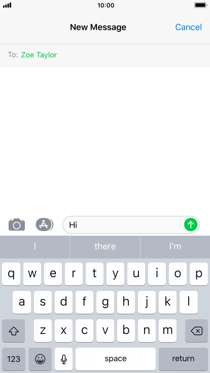 Press the send icon.