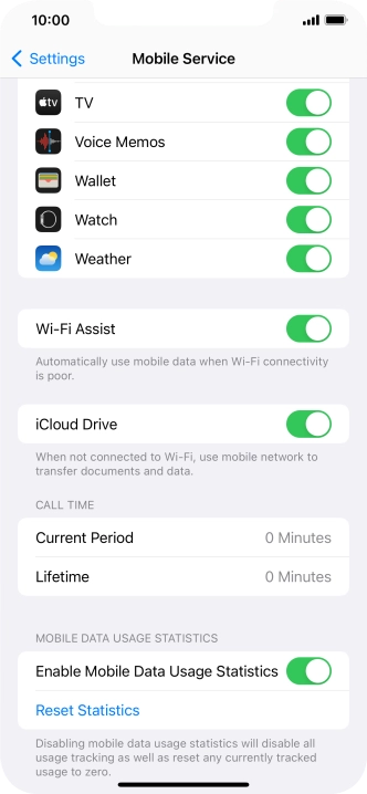 Press the indicator next to 