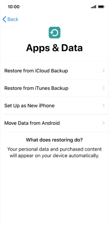 Press Set Up as New iPhone and follow the instructions on the screen to finish the activation.