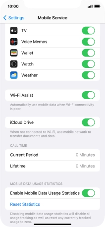 Press the indicator next to 