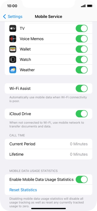 Press the indicator next to 