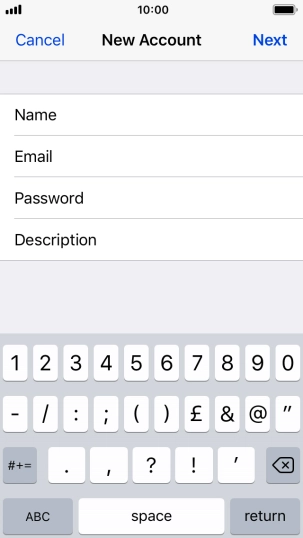 Press Description and key in the required name.