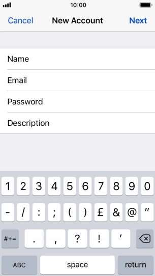 Press Description and key in the required name.