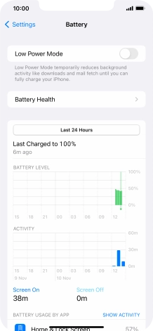 Press Battery Health.