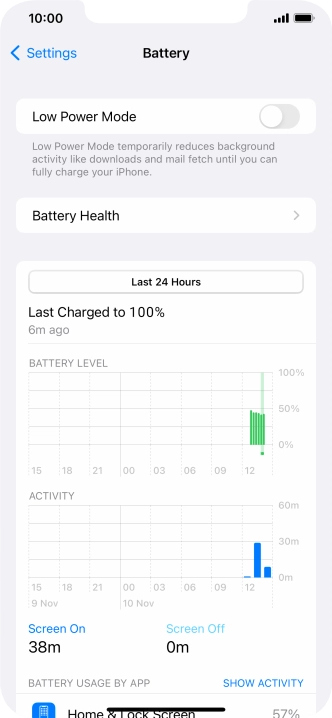 Press Battery Health.