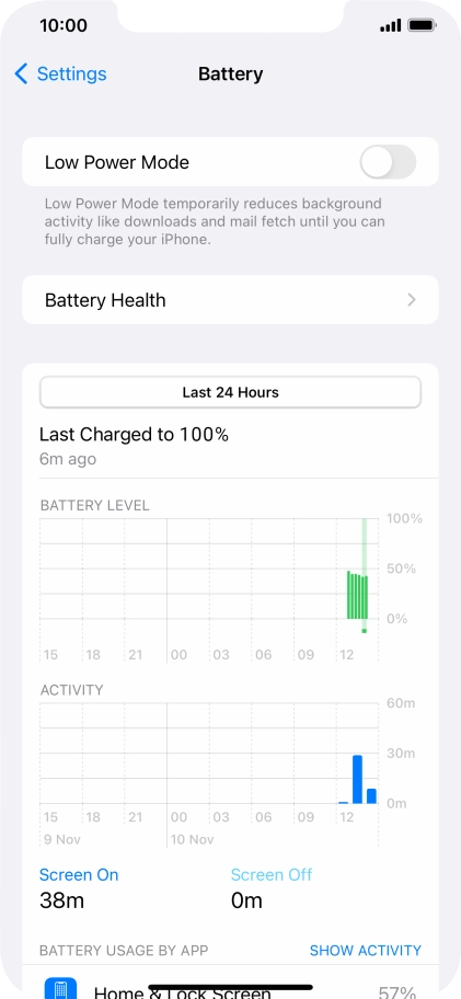 Press Battery Health.