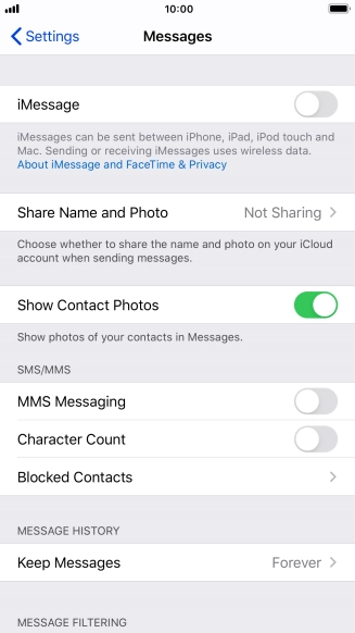 Press the indicator next to 