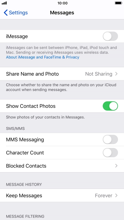 Press the indicator next to 