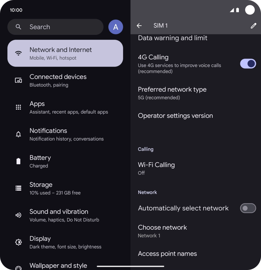 Press the indicator next to 