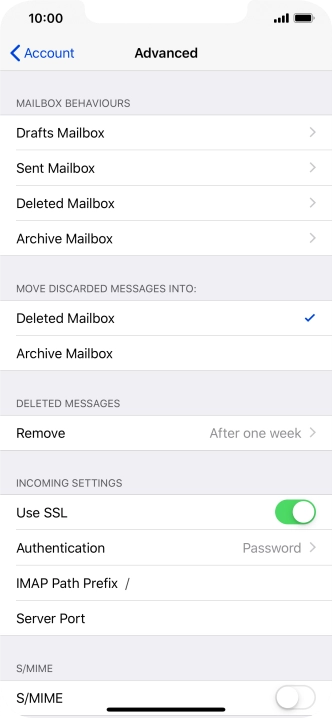 Press the indicator next to 