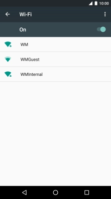 Press the required Wi-Fi network.